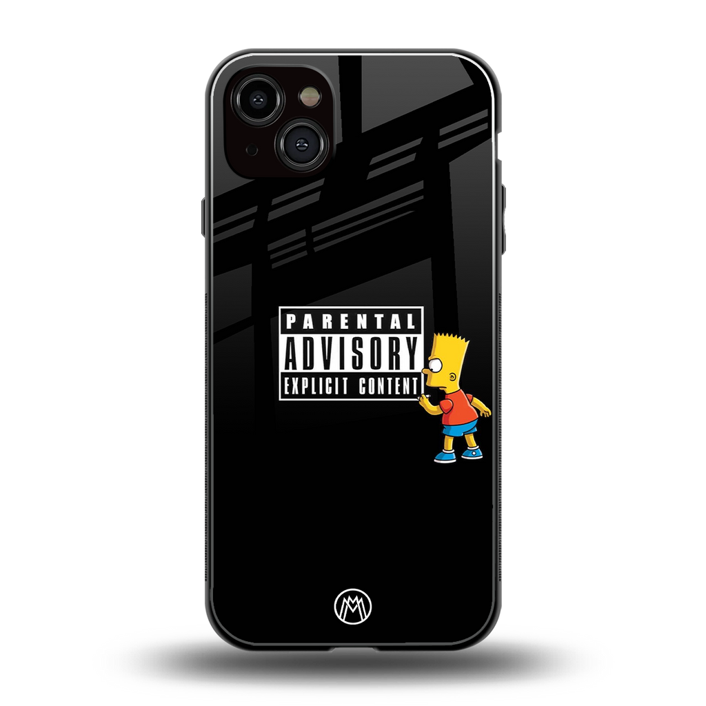 advisory back phone cover | glass case for iphone 15 plus