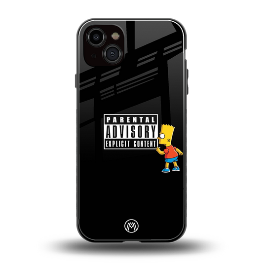 advisory back phone cover | glass case for iphone 15 plus