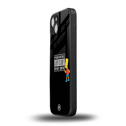 advisory back phone cover | glass case for iphone 15 plus