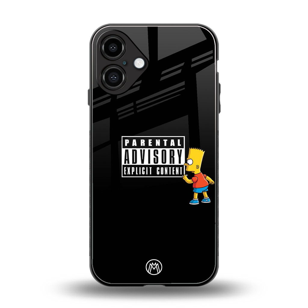 advisory back phone cover | glass case for iphone 16 plus