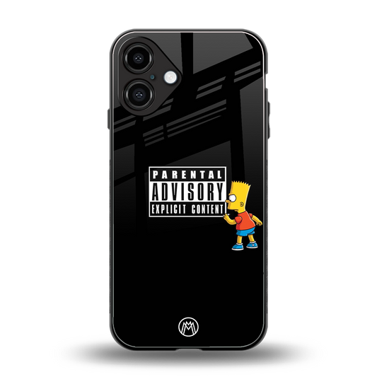 advisory back phone cover | glass case for iphone 16 plus