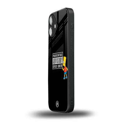 advisory back phone cover | glass case for iphone 16 plus