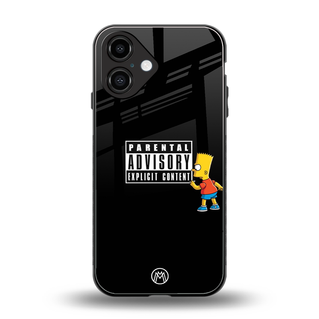 advisory back phone cover | glass case for iphone 16