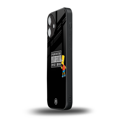 advisory back phone cover | glass case for iphone 16