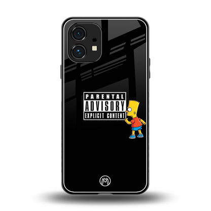 advisory back phone cover | glass case for nothing phone 1