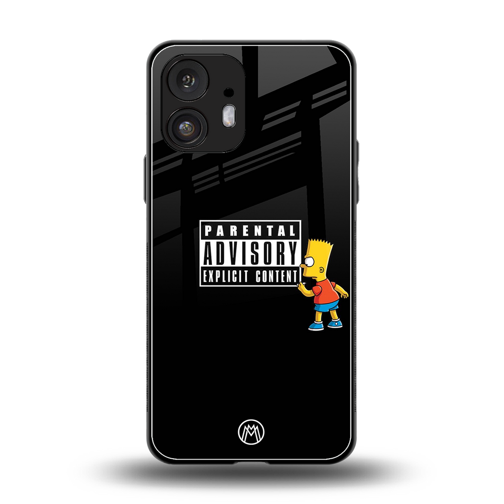 advisory back phone cover | glass case for nothing phone 2