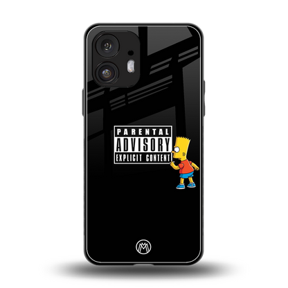 advisory back phone cover | glass case for nothing phone 2