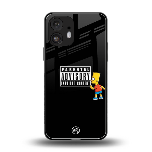 advisory back phone cover | glass case for nothing phone 2