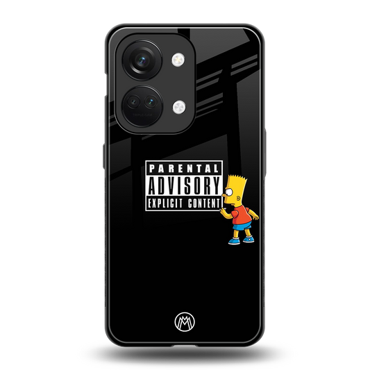 advisory back phone cover | glass case for oneplus nord 3
