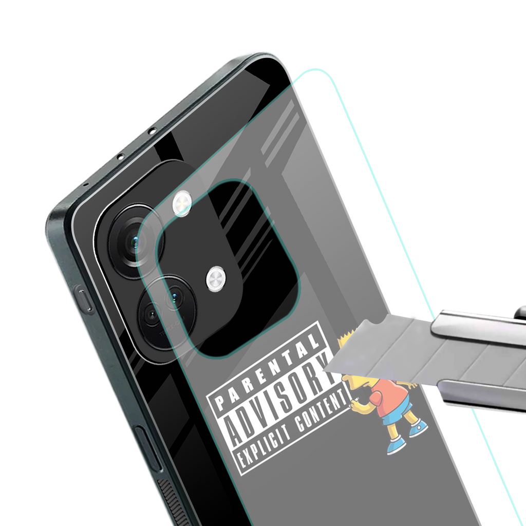 advisory back phone cover | glass case for oneplus nord 3
