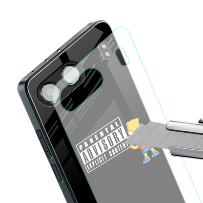 advisory back phone cover | glass case for oneplus nord 4
