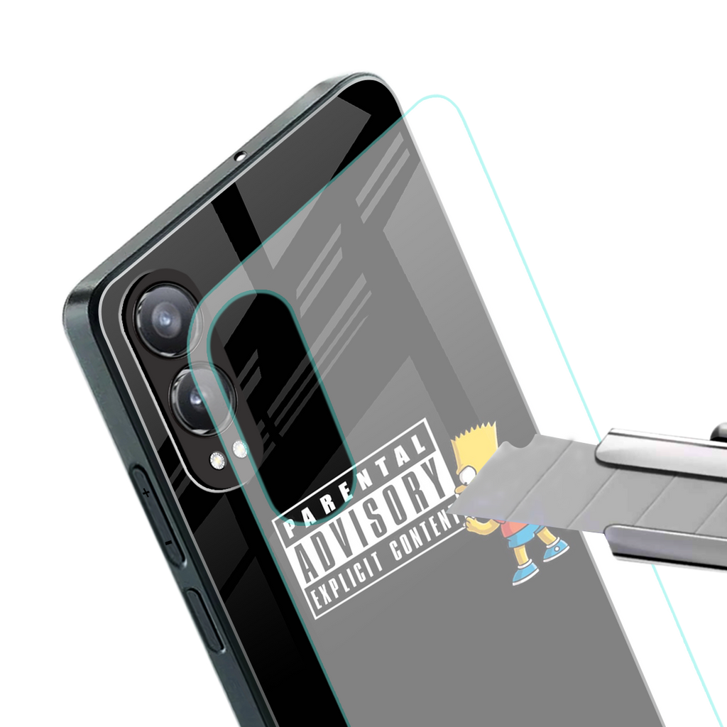 advisory back phone cover | glass case for oneplus nord ce 4 lite