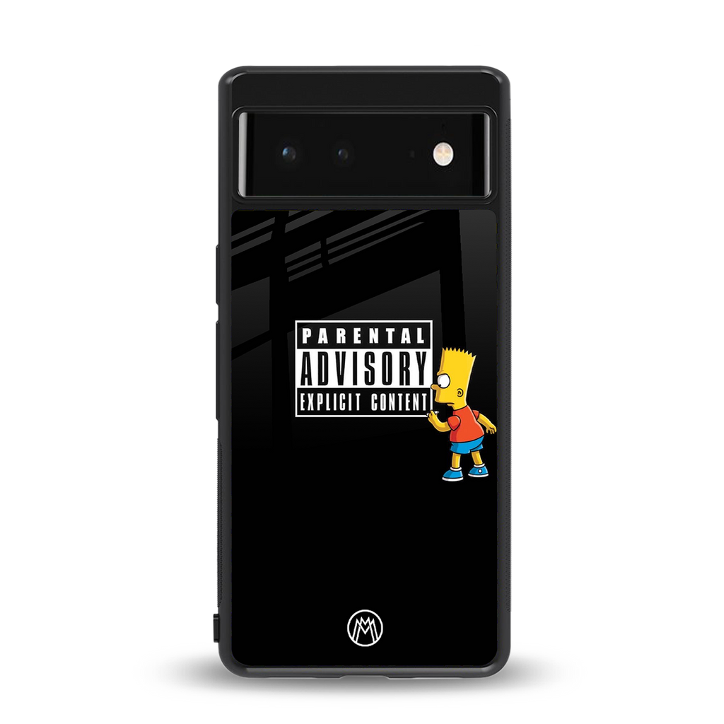 advisory back phone cover | glass case for Google Pixel 6A