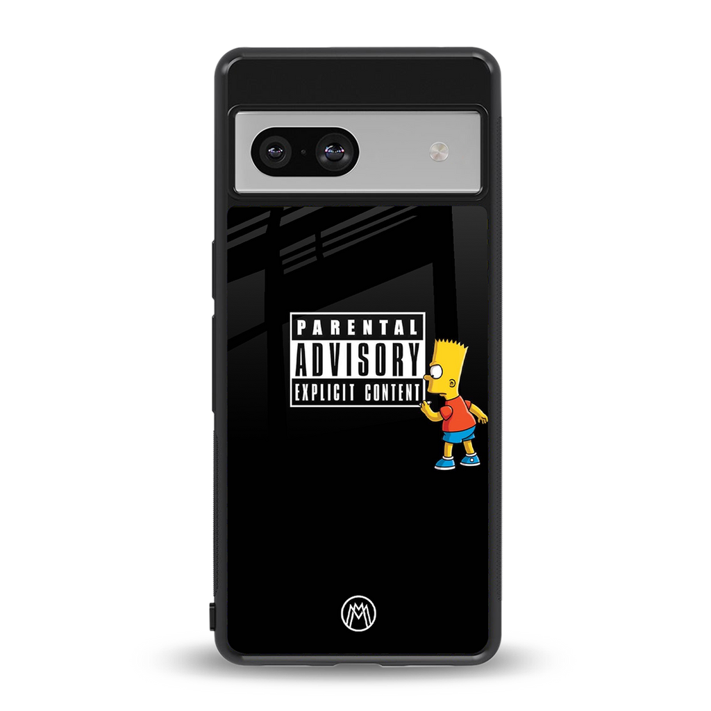 advisory back phone cover | glass case for Google Pixel 7A
