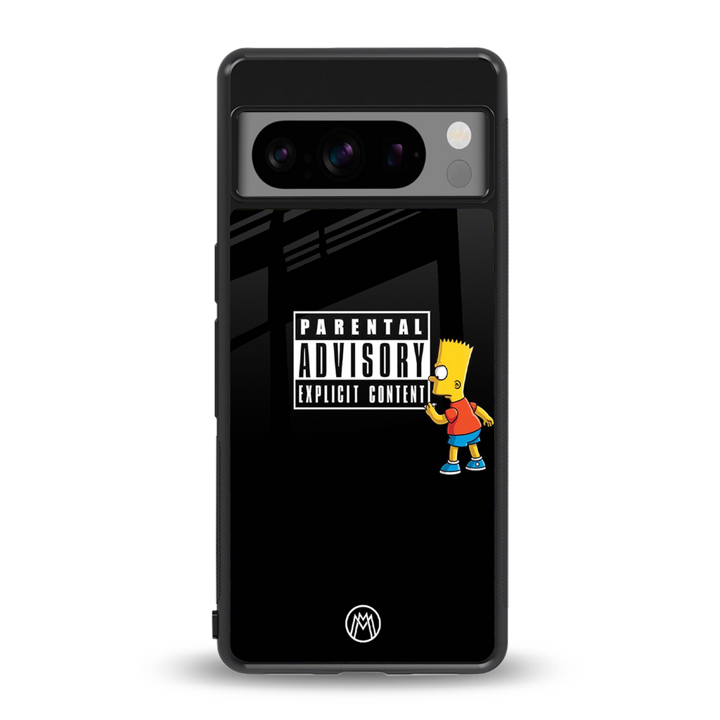 advisory back phone cover | glass case for google pixel 8 pro