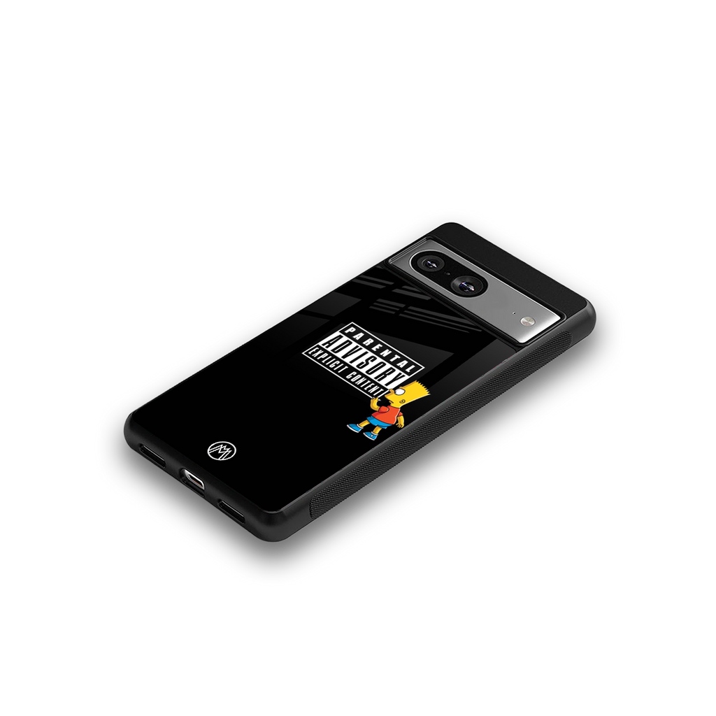 advisory back phone cover | glass case for Google Pixel 8