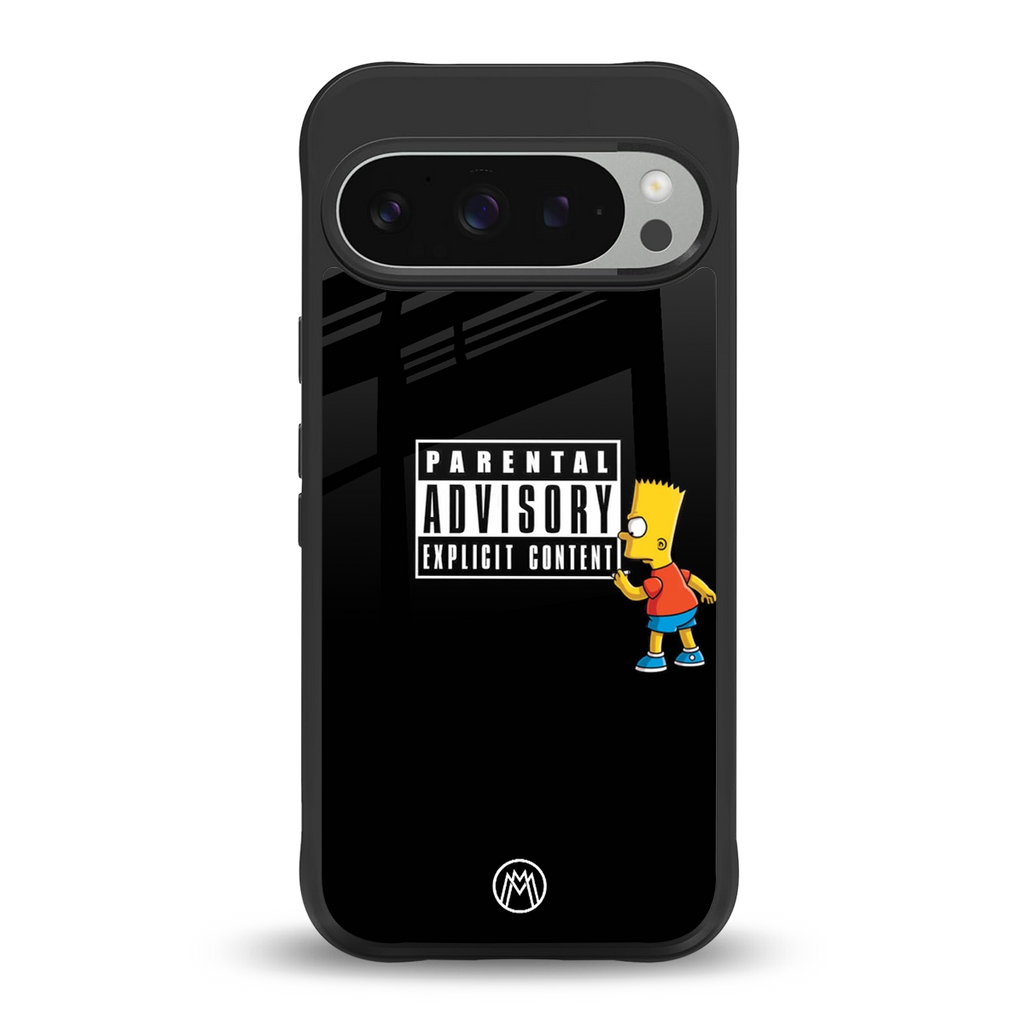 advisory back phone cover | glass case for google pixel 9 pro xl
