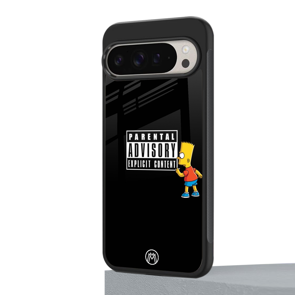 advisory back phone cover | glass case for google pixel 9 pro xl