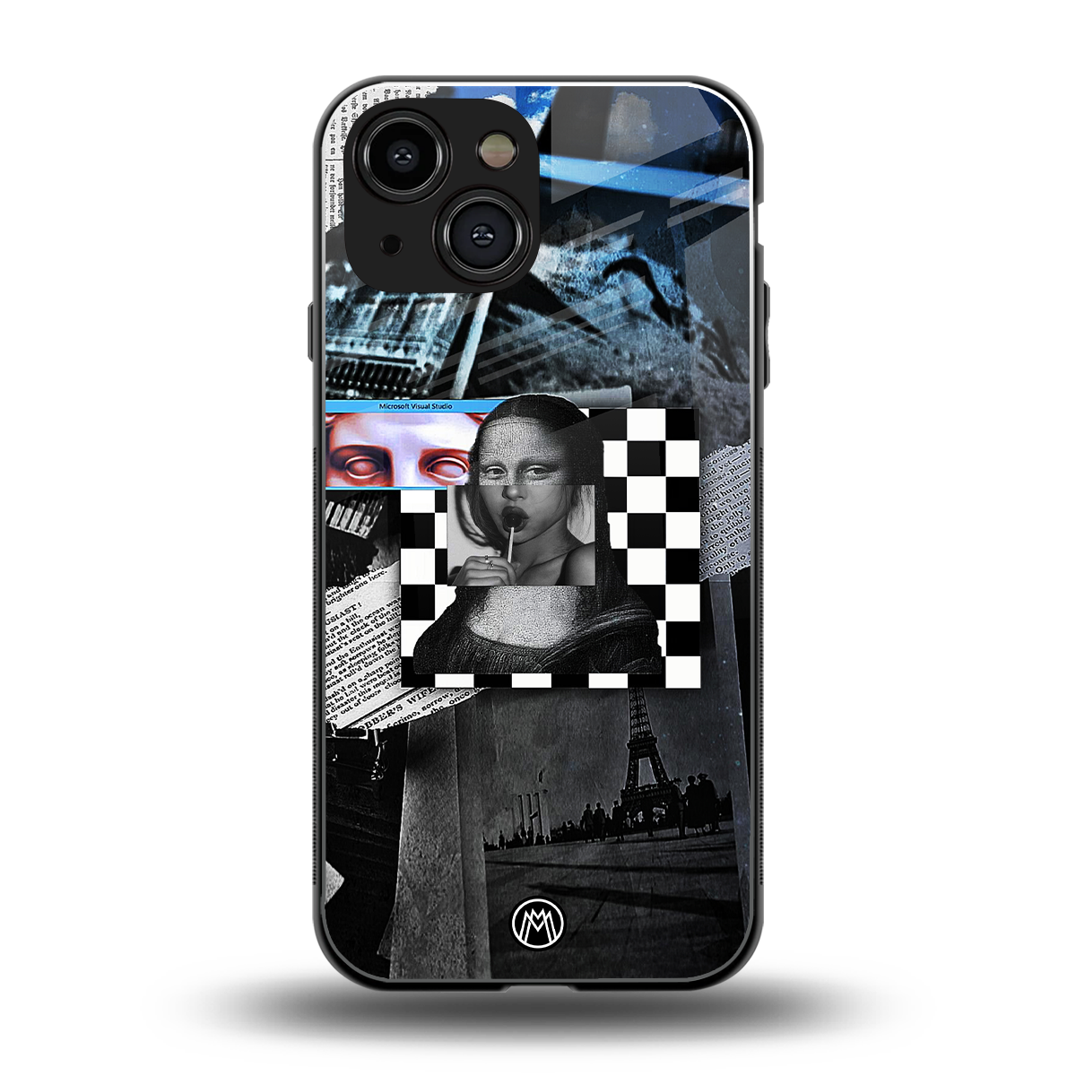 aesthetic mona lisa art back phone cover | glass case for iphone 13 mini