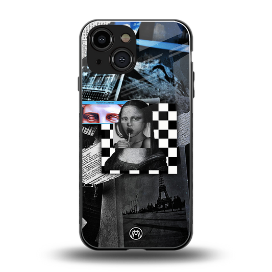 aesthetic mona lisa art back phone cover | glass case for iphone 13 mini