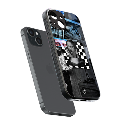 aesthetic mona lisa art back phone cover | glass case for iphone 13 mini