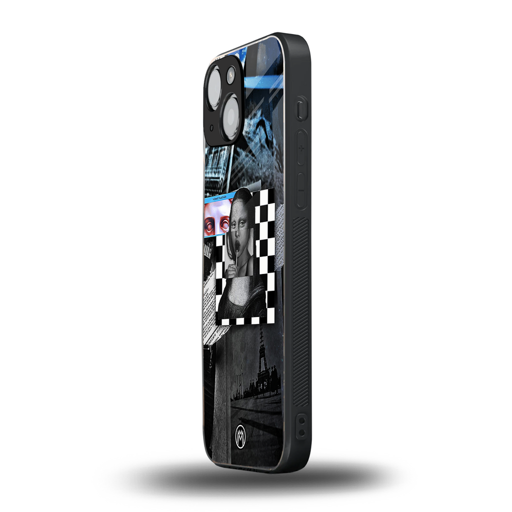 aesthetic mona lisa art back phone cover | glass case for iphone 13 mini