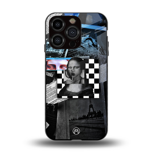 aesthetic mona lisa art back phone cover | glass case for iphone 13 pro