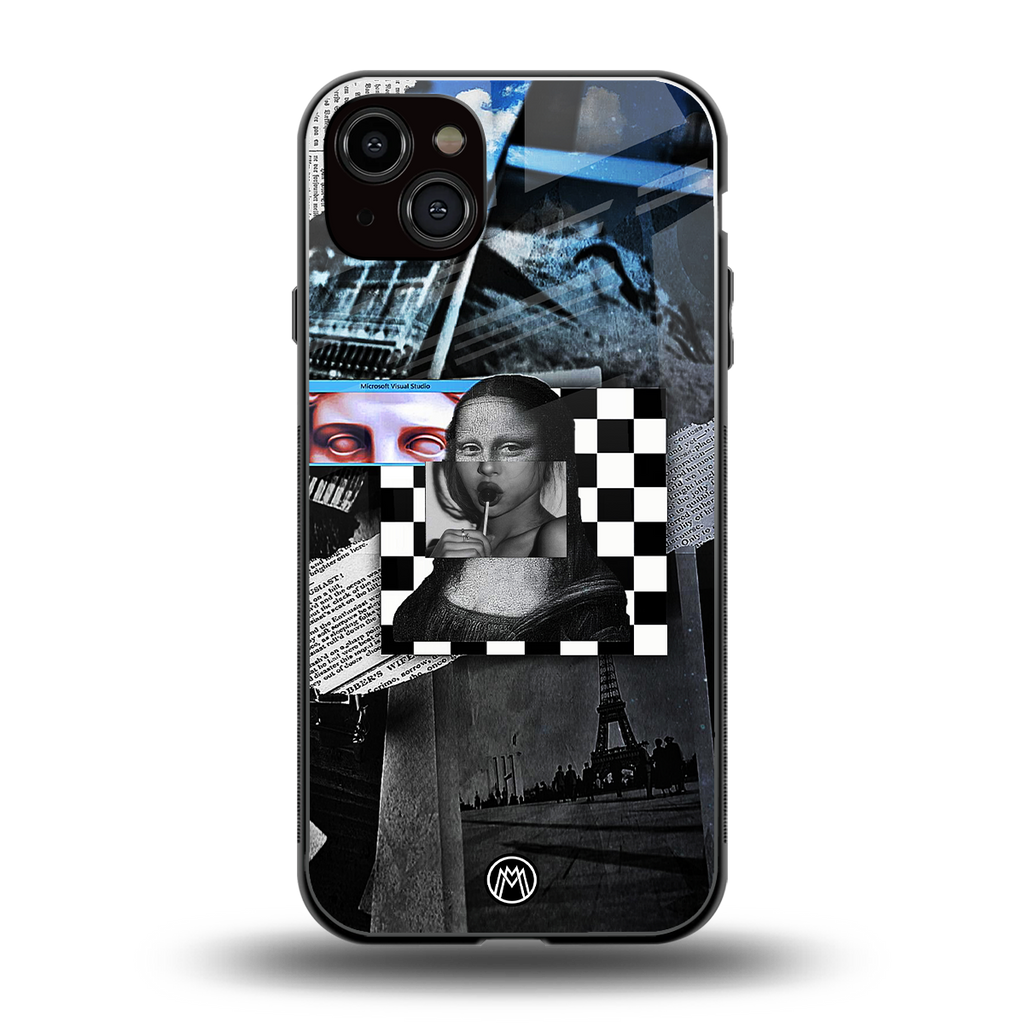 aesthetic mona lisa art back phone cover | glass case for iphone 14 plus