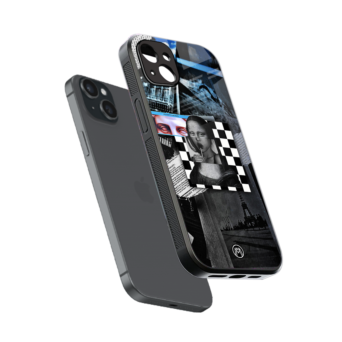 aesthetic mona lisa art back phone cover | glass case for iphone 15 plus