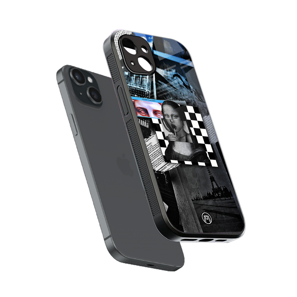 aesthetic mona lisa art back phone cover | glass case for iphone 14 plus