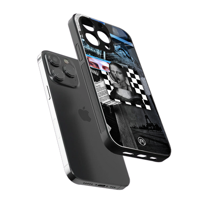 aesthetic mona lisa art back phone cover | glass case for iphone 14 pro max