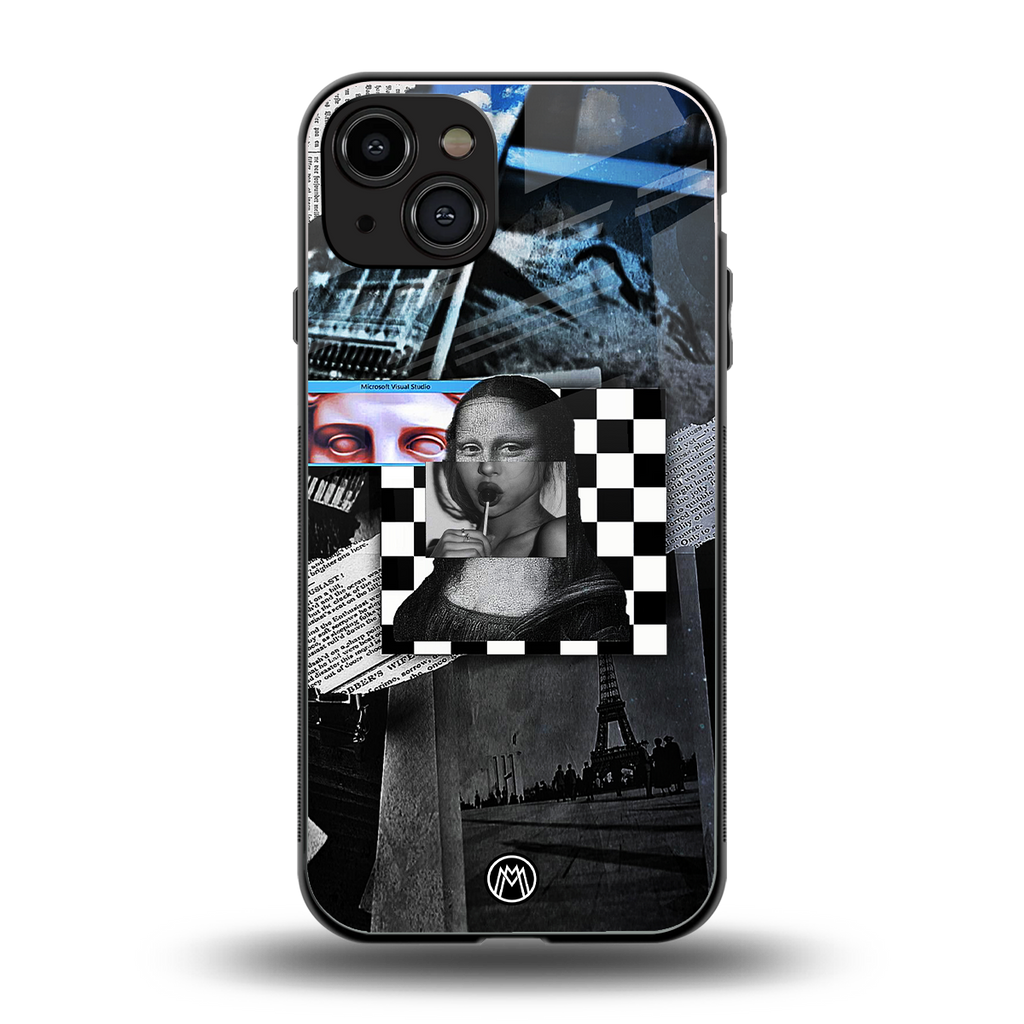 aesthetic mona lisa art back phone cover | glass case for iphone 14