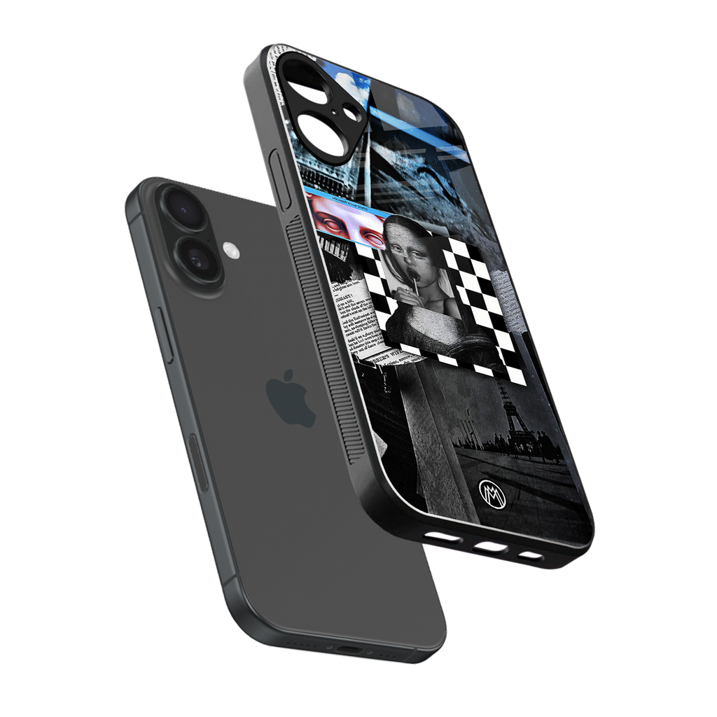 aesthetic mona lisa art back phone cover | glass case for iphone 16 plus