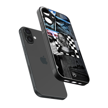 aesthetic mona lisa art back phone cover | glass case for iphone 16 plus