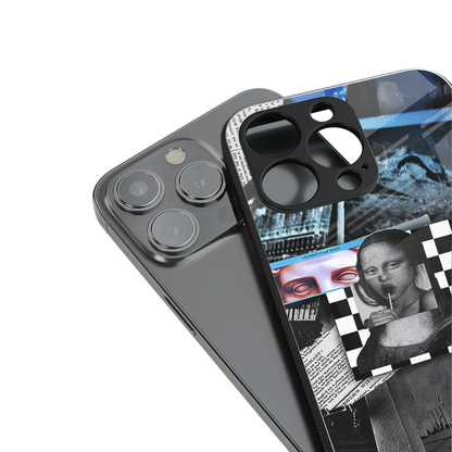 aesthetic mona lisa art back phone cover | glass case for iphone 13 mini