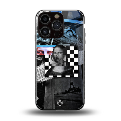aesthetic mona lisa art back phone cover | glass case for iphone 16 pro