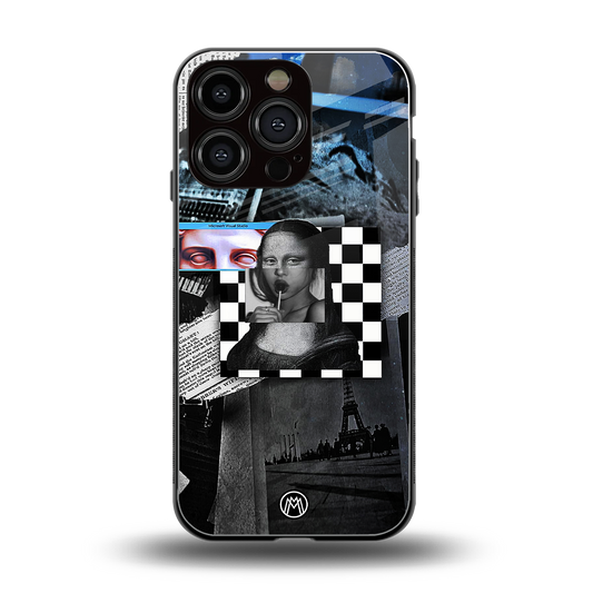 aesthetic mona lisa art back phone cover | glass case for iphone 16 pro