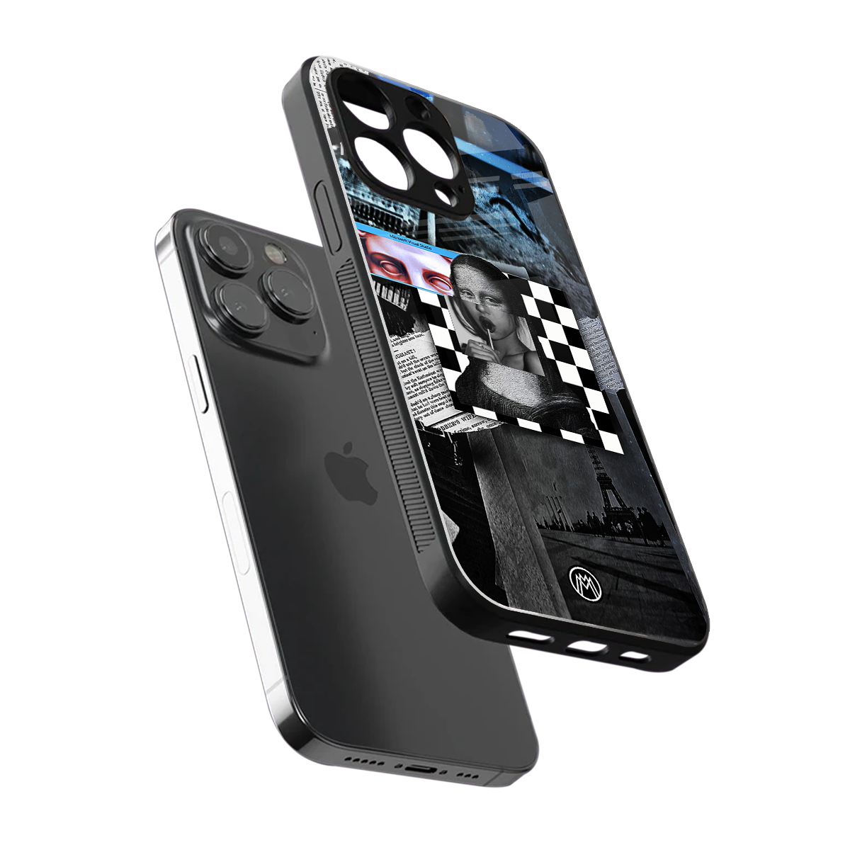 aesthetic mona lisa art back phone cover | glass case for iphone 16 pro