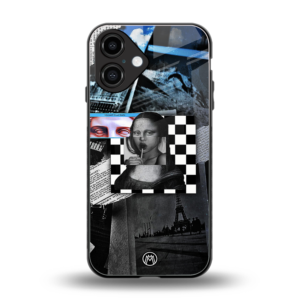aesthetic mona lisa art back phone cover | glass case for iphone 16