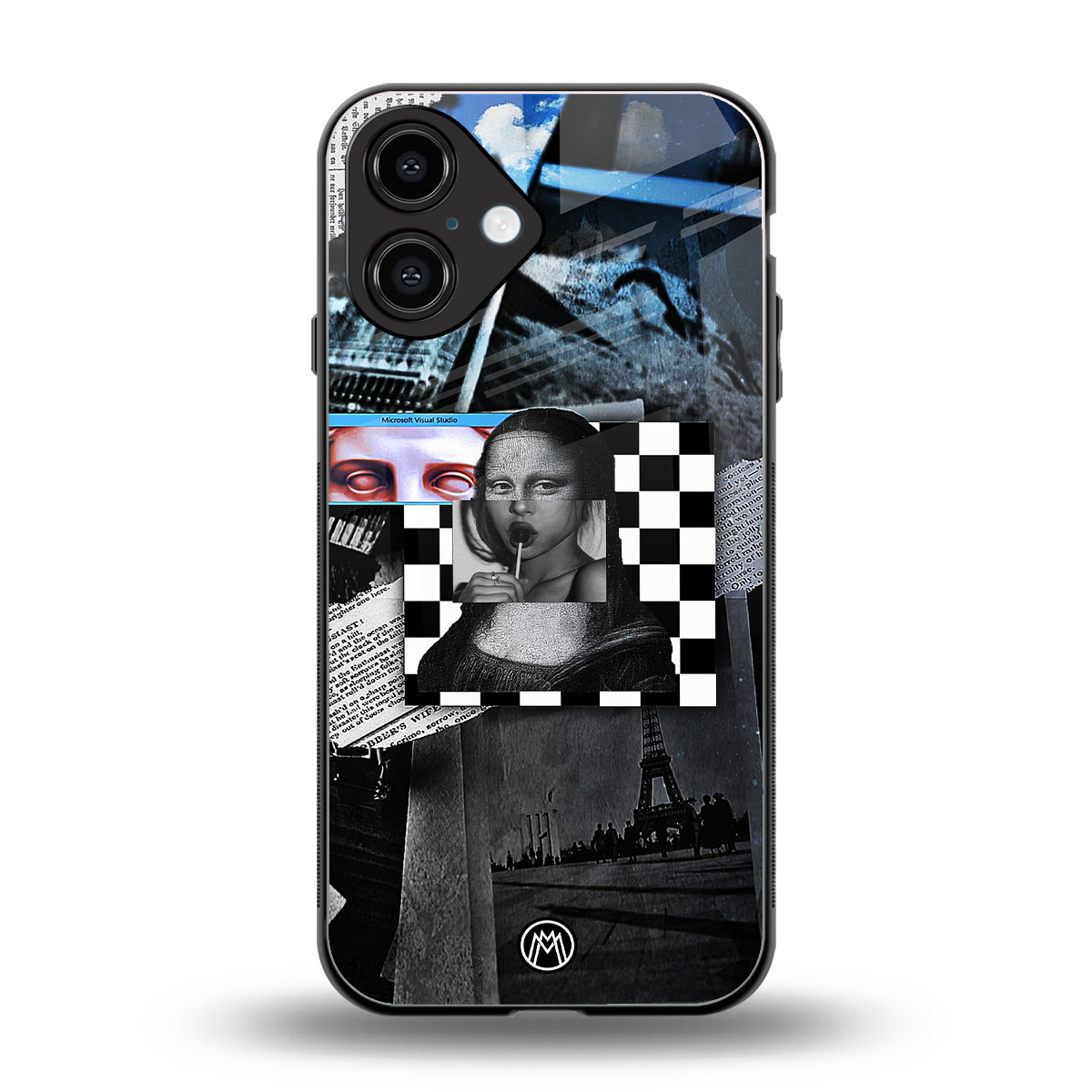 aesthetic mona lisa art back phone cover | glass case for iphone 16