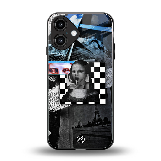 aesthetic mona lisa art back phone cover | glass case for iphone 16
