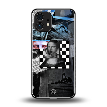 aesthetic mona lisa art back phone cover | glass case for nothing phone 1