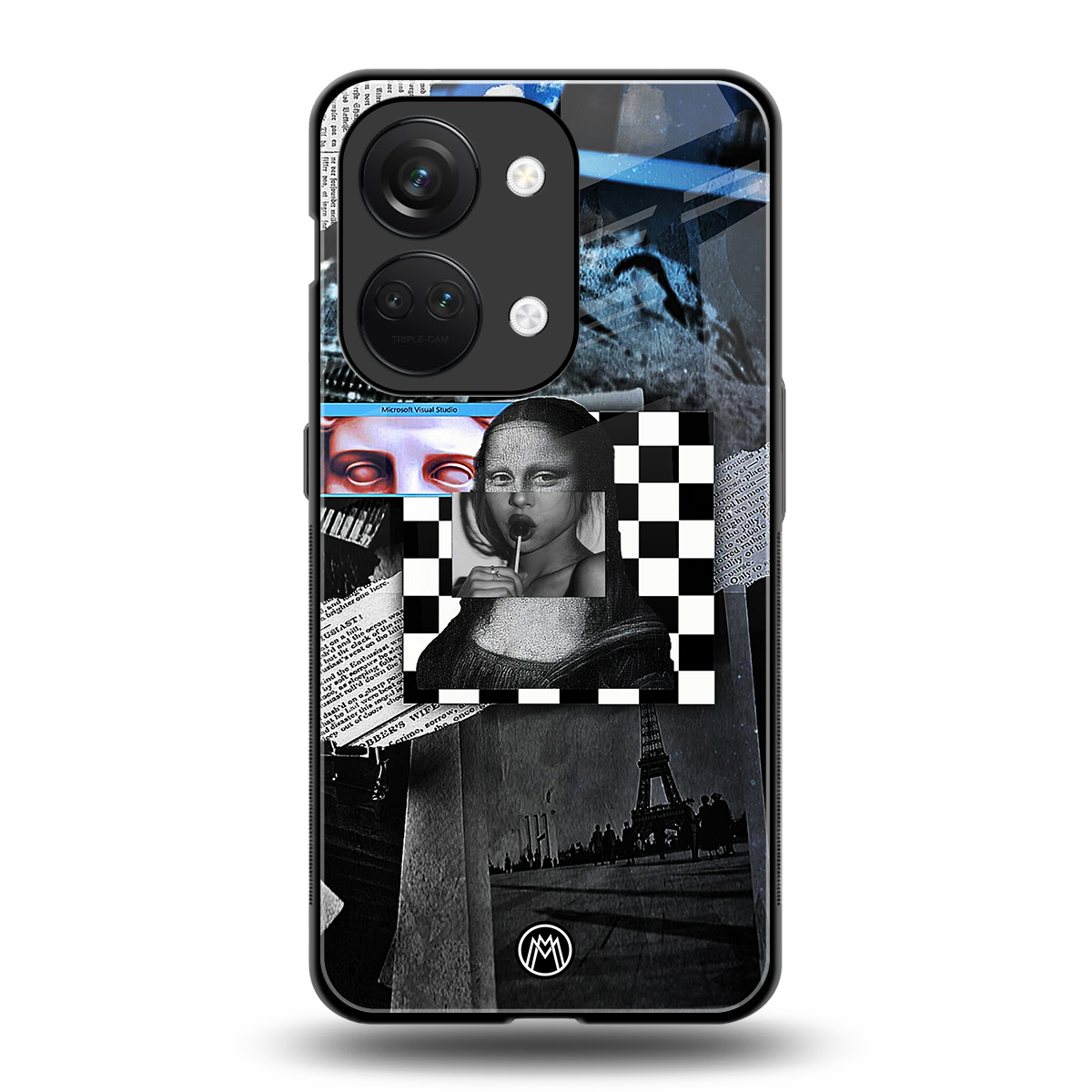 aesthetic mona lisa art back phone cover | glass case for oneplus nord 3