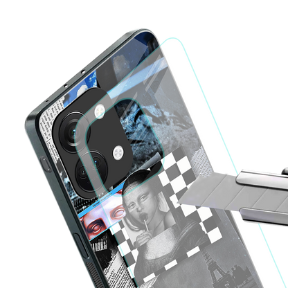 aesthetic mona lisa art back phone cover | glass case for oneplus nord 3