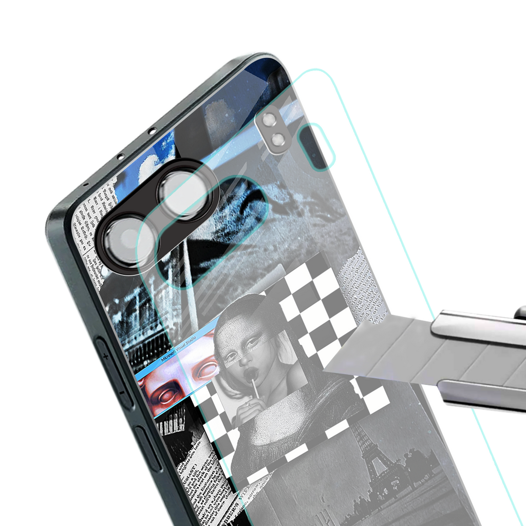 aesthetic mona lisa art back phone cover | glass case for oneplus nord 4