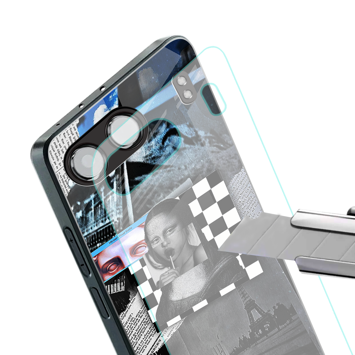 aesthetic mona lisa art back phone cover | glass case for oneplus nord 4