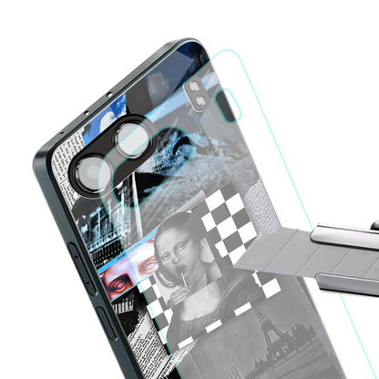 aesthetic mona lisa art back phone cover | glass case for oneplus nord 4