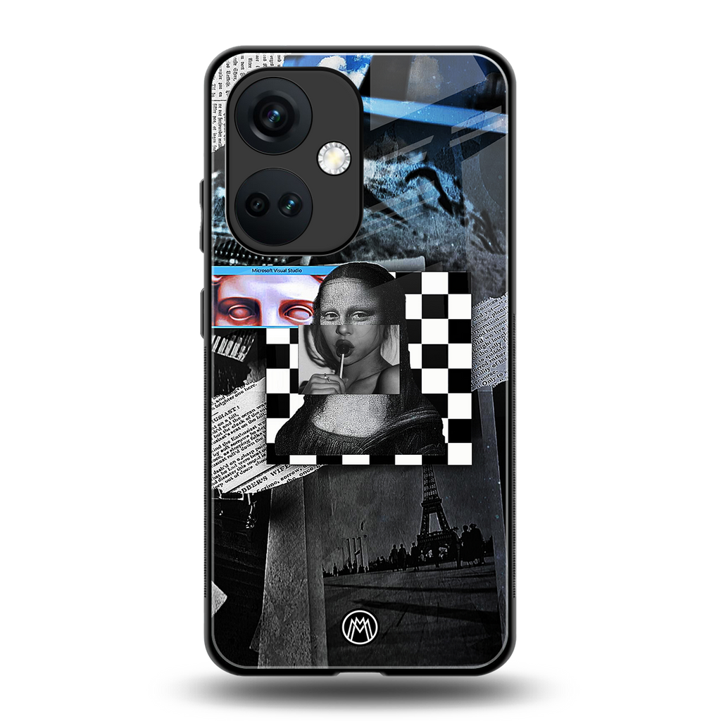 aesthetic mona lisa art back phone cover | glass case for oneplus nord ce 3