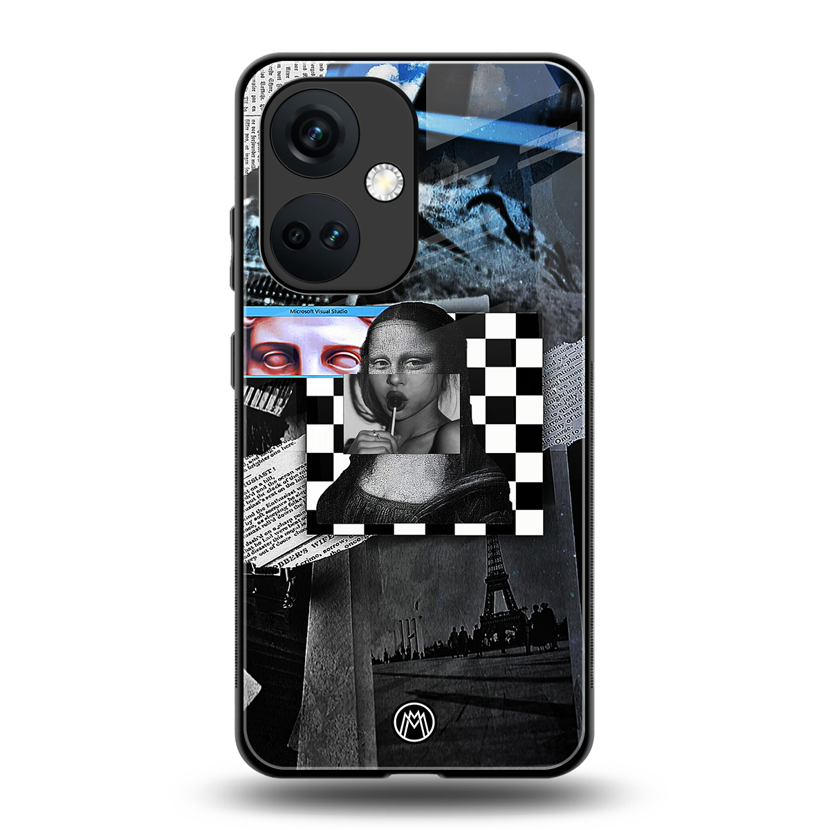 aesthetic mona lisa art back phone cover | glass case for oneplus nord ce 3