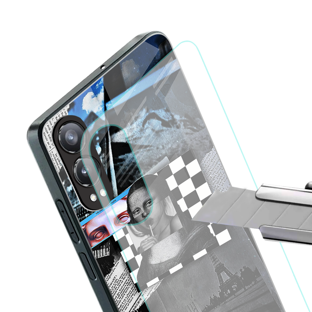 aesthetic mona lisa art back phone cover | glass case for oneplus nord ce 4 lite